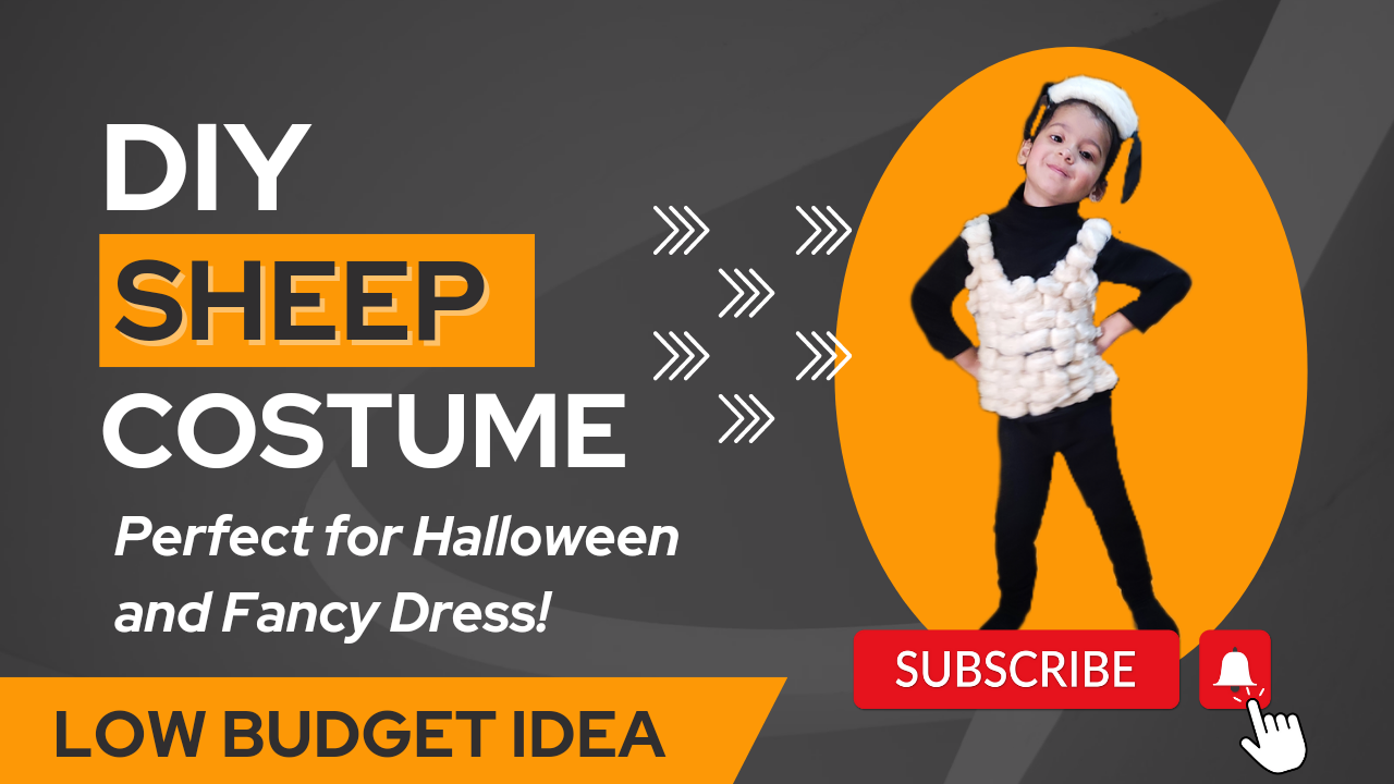 DIY Sheep Costume for Halloween | Fancy Dress Lamb Costume| World Animal Day