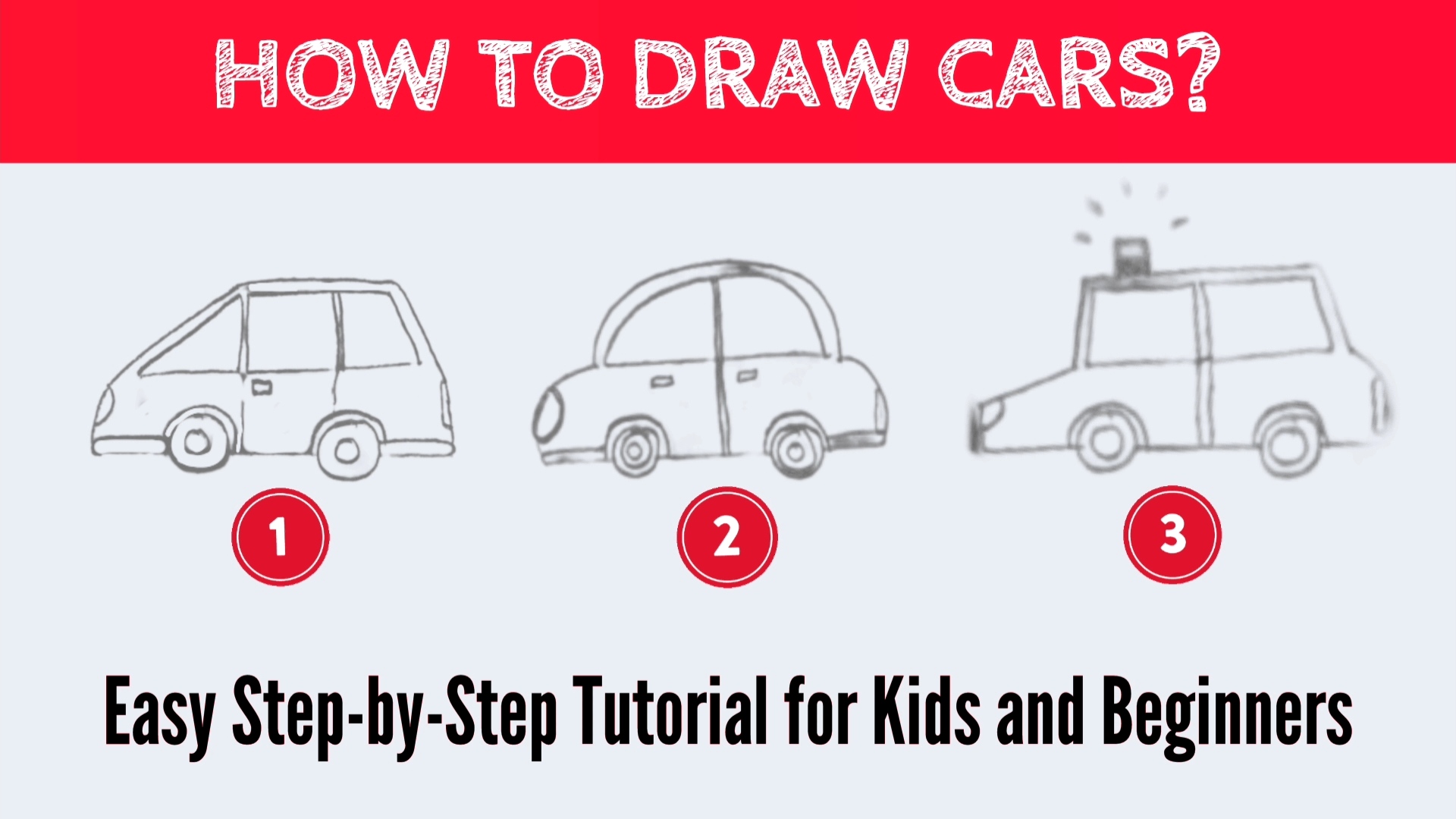 How to draw 3 Types of Cars? Easy Step-by-Step Drawing Tutorial for Kids and Beginners 🚘